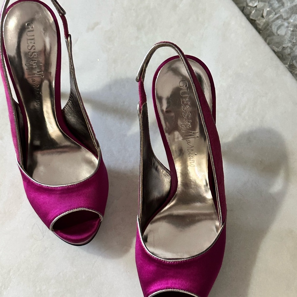 Guess Pink Heels with Peep-Toe Design and High Stiletto